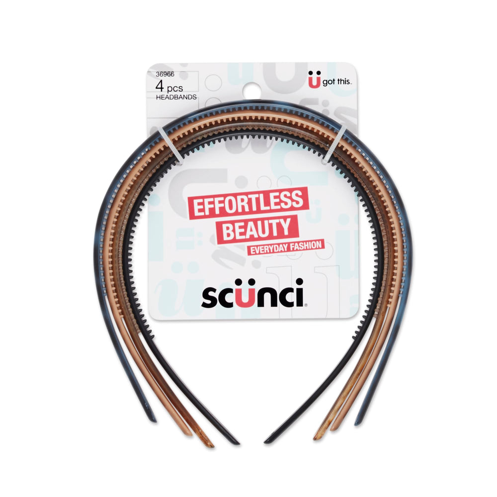 Conair Scünci front packaging showing neutral headbands and convenience