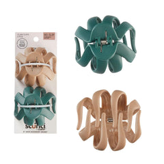 Conair Scünci clip front packaging showing beige and green, clear compact design benefits