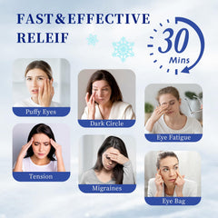 CONBELLA covering forehead and temples for migraine and sinus relief