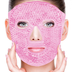 CONBELLA front view of gel face mask showing shape and strap for easy use