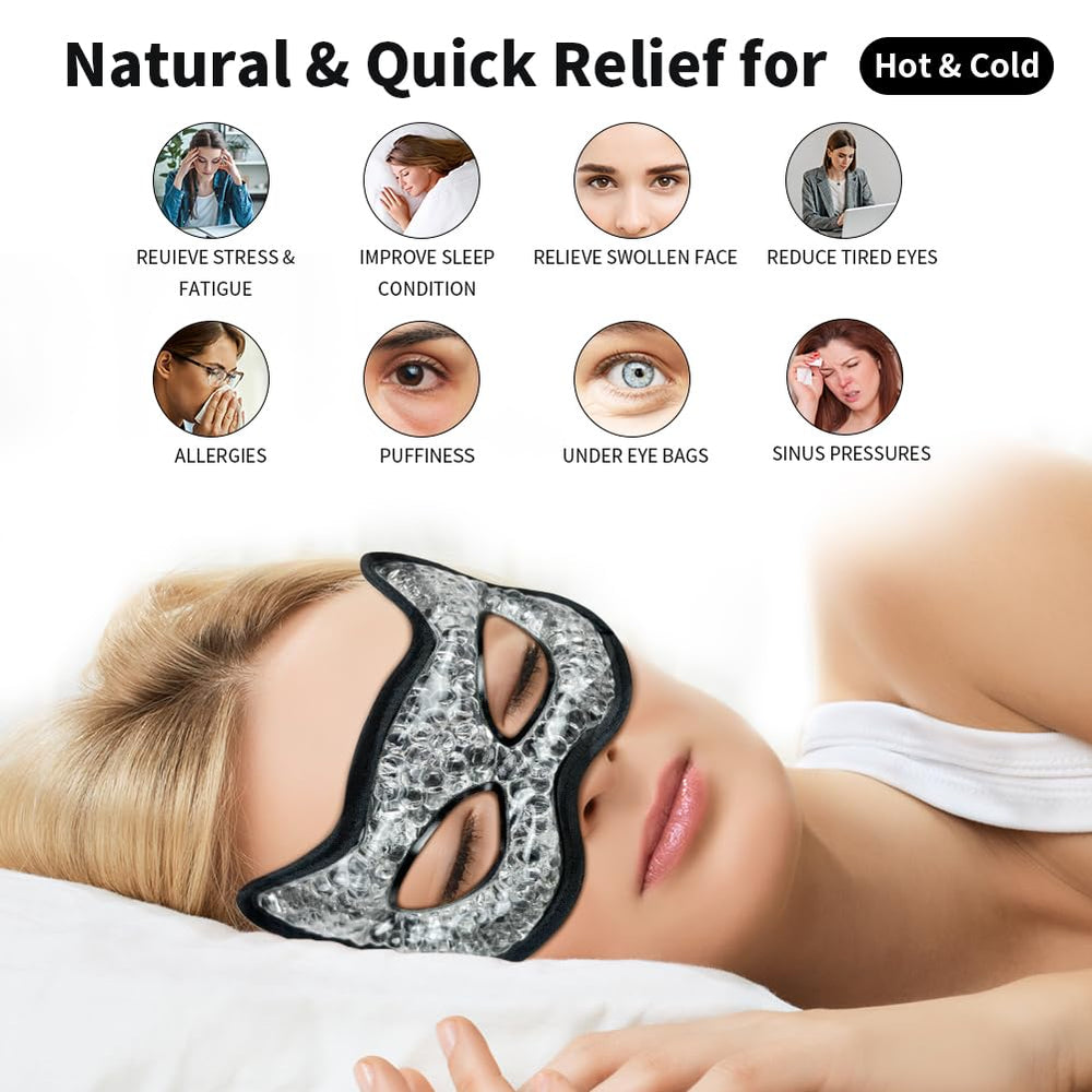 CONBELLA on model relaxing while wearing mask allowing reading comfort