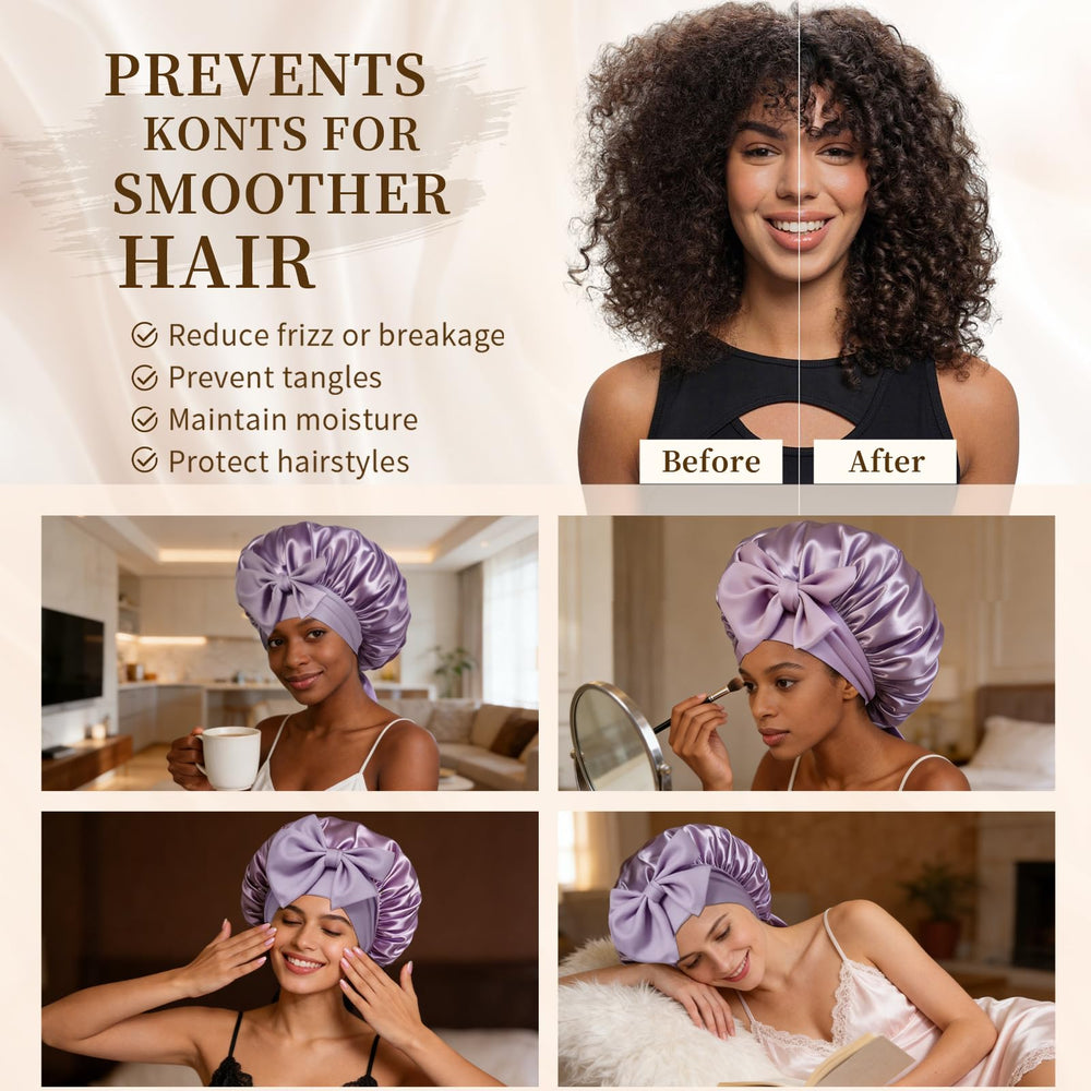 Confvrter bonnet in bathroom during skincare routine showing multiuse convenience
