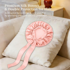 Confvrter satin texture close-up highlighting smooth fabric to reduce frizz