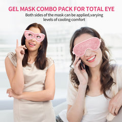 CONSGIJI close-up of gel bead texture inside mask demonstrating even, flexible cooling comfort