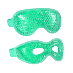 CONSGIJI front view of both gel eye masks showing packaging and pair benefit