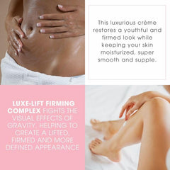 Consult Beaute before and after inner thigh comparison indicating reduced crepey appearance