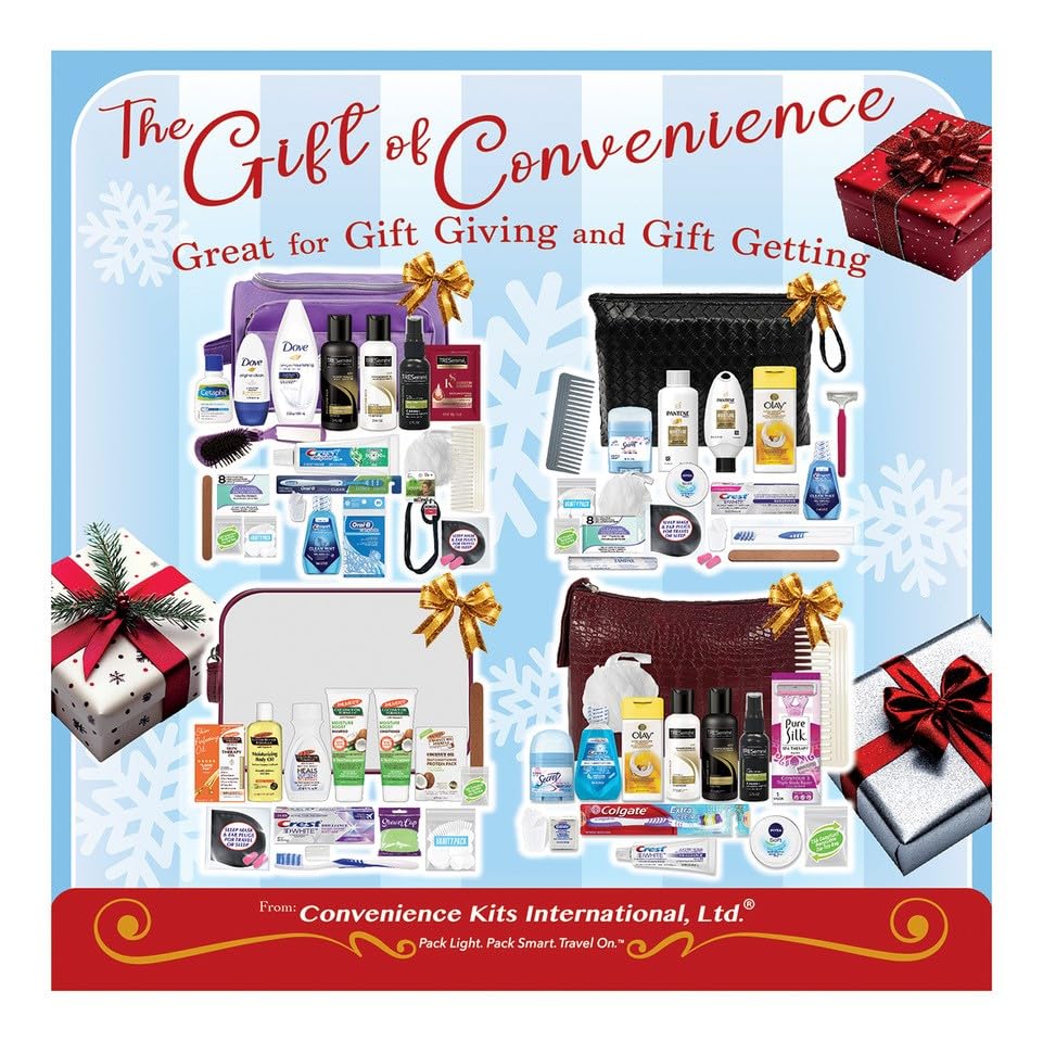 Convenience Kits International kit in a weekend-bag travel setting showing grab-and-go convenience