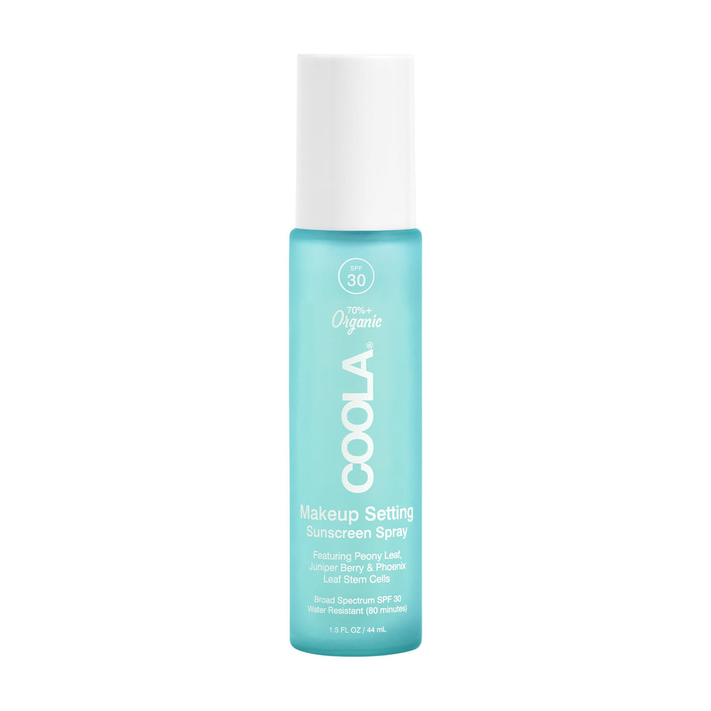 COOLA bottle front view showing label and SPF 30, easy on-the-go protection