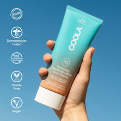 COOLA Peach Flower ingredient close-up highlighting antioxidant-rich formula