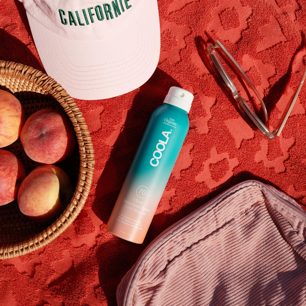 COOLA texture on skin demonstrating sheer finish and non greasy feel
