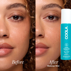 COOLA SunBlur applied on face in lifestyle setting for all-day wear