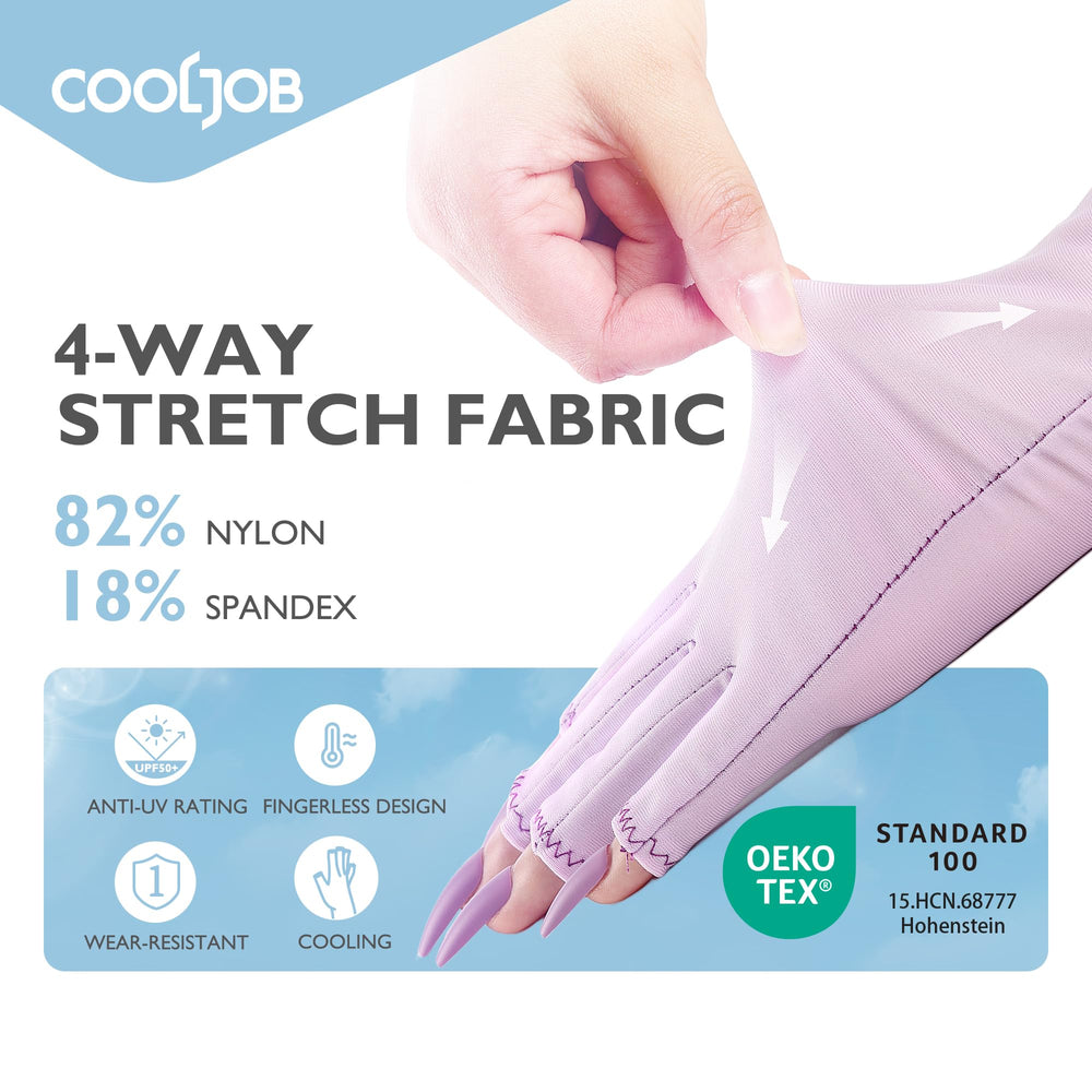 COOLJOB fabric close-up showing stretch knit and breathable texture for comfort