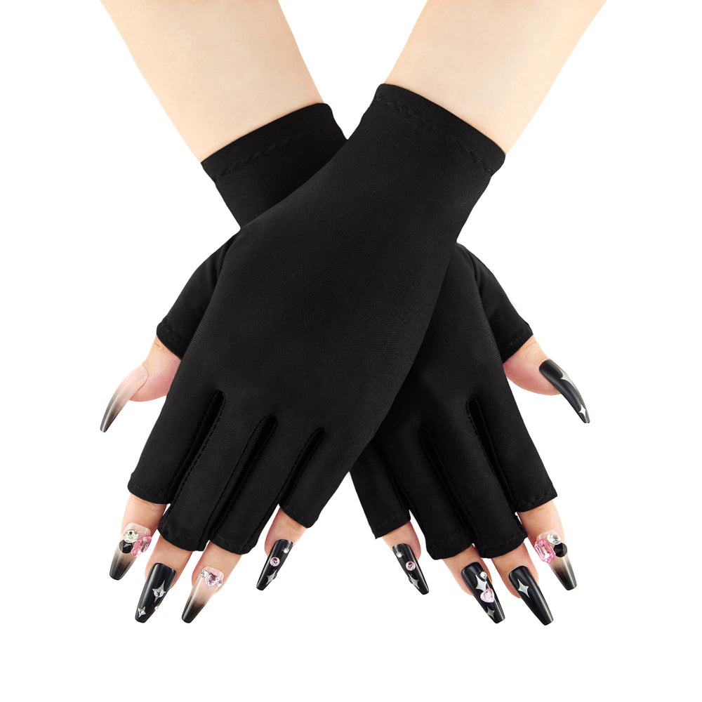 COOLJOB front view of gloves showing sleek black protection and style