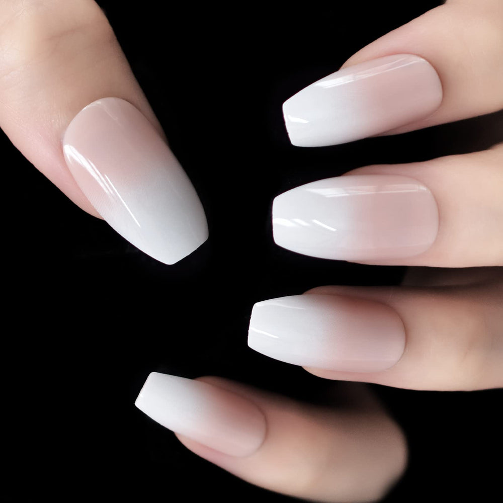 CoolNail applying adhesive tabs demonstrating quick secure wear