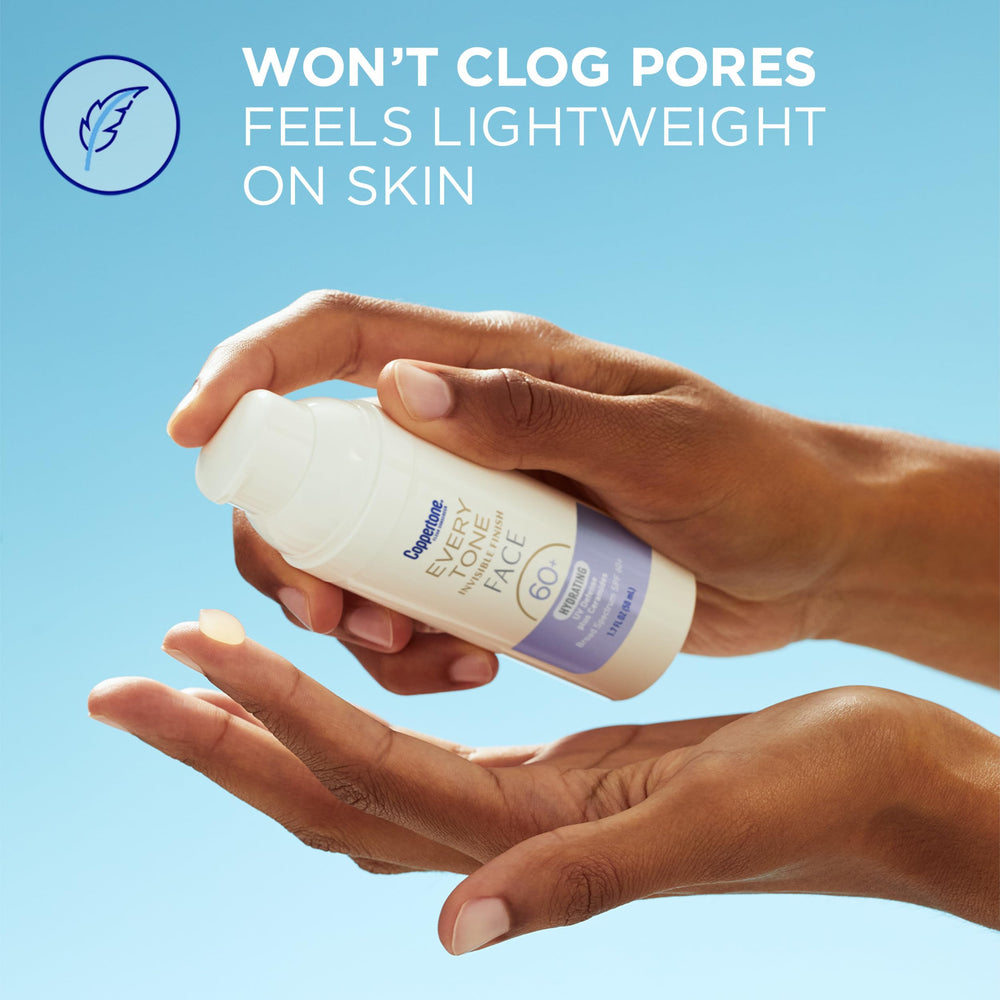 Coppertone blending sunscreen into skin for invisible finish benefit