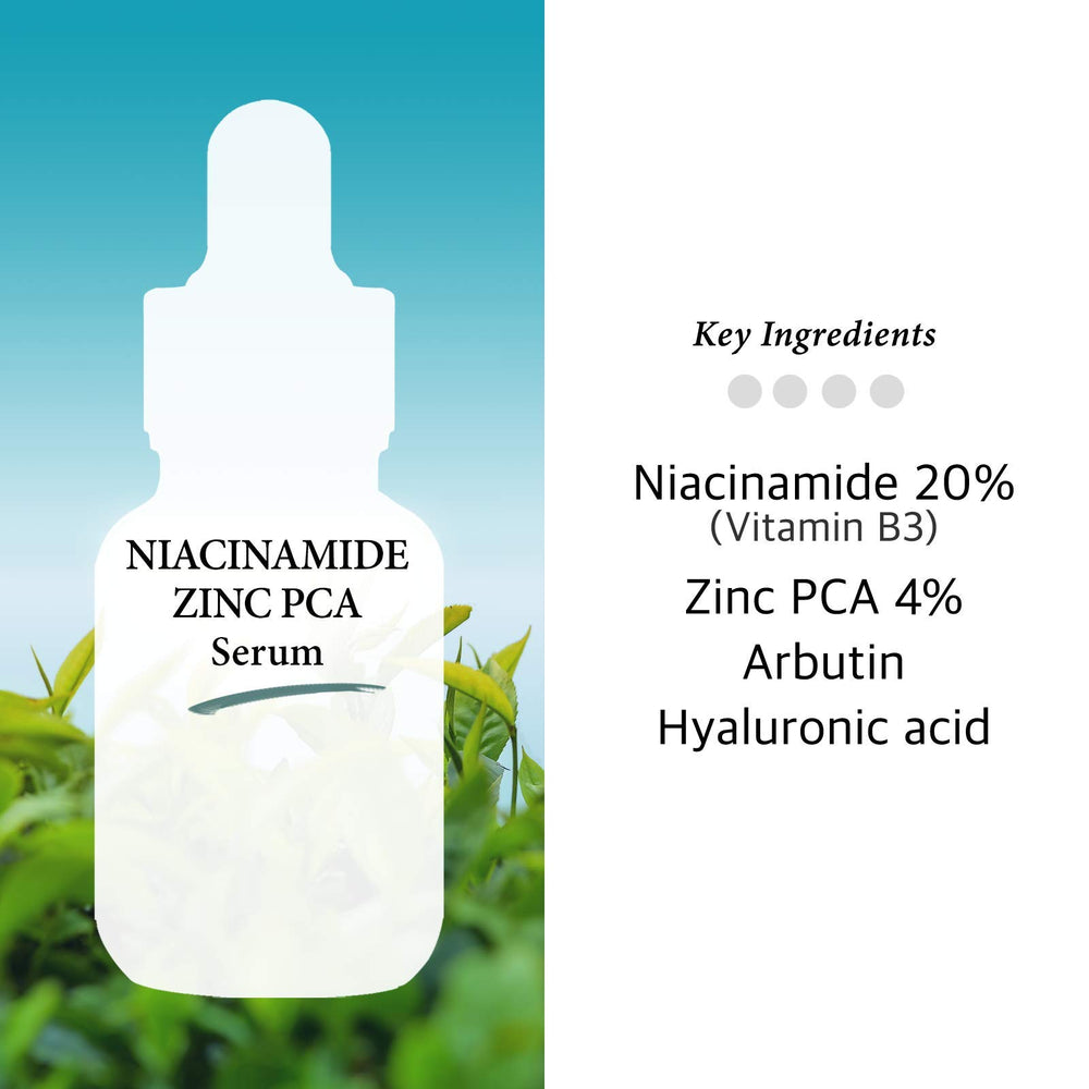 Cos De BAHA label close-up listing niacinamide and zinc benefits