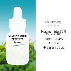 Cos De BAHA label close-up listing niacinamide and zinc benefits