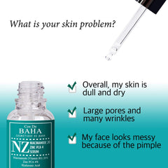 Cos De BAHA serum texture on skin from pipette showing lightweight absorption benefit