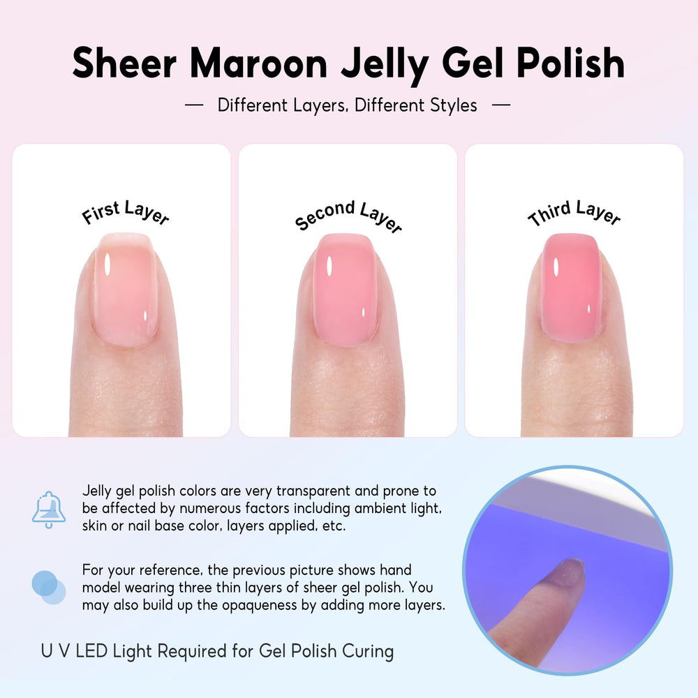 COSCELIA on nails in use showing glossy summer pink finish benefit