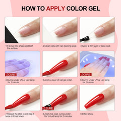 COSCELIA brush applying gel polish smoothly for streak-free finish