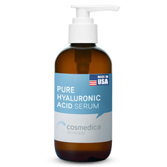 Cosmedica Skincare front packaging showing large 8 oz serum for value