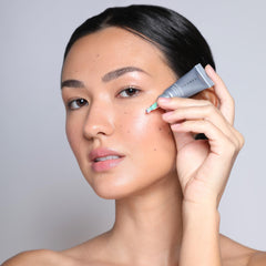 COSMEDIX on vanity in morning routine setting illustrating quick absorption benefit