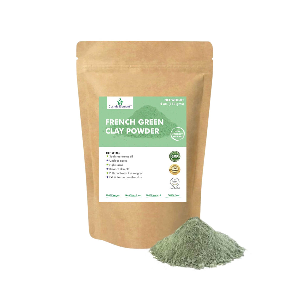 Cosmic Element front package of 4oz clay showing clean label benefit