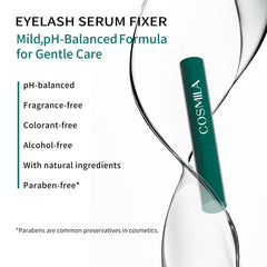 COSMILA placed with lash tools conveying aftercare compatibility