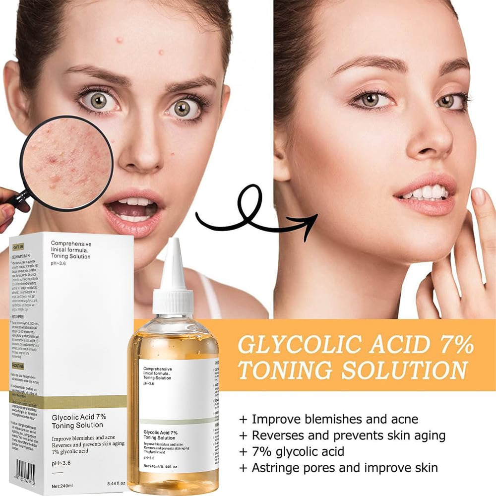 COSMOO close-up label highlighting glycolic acid strength
