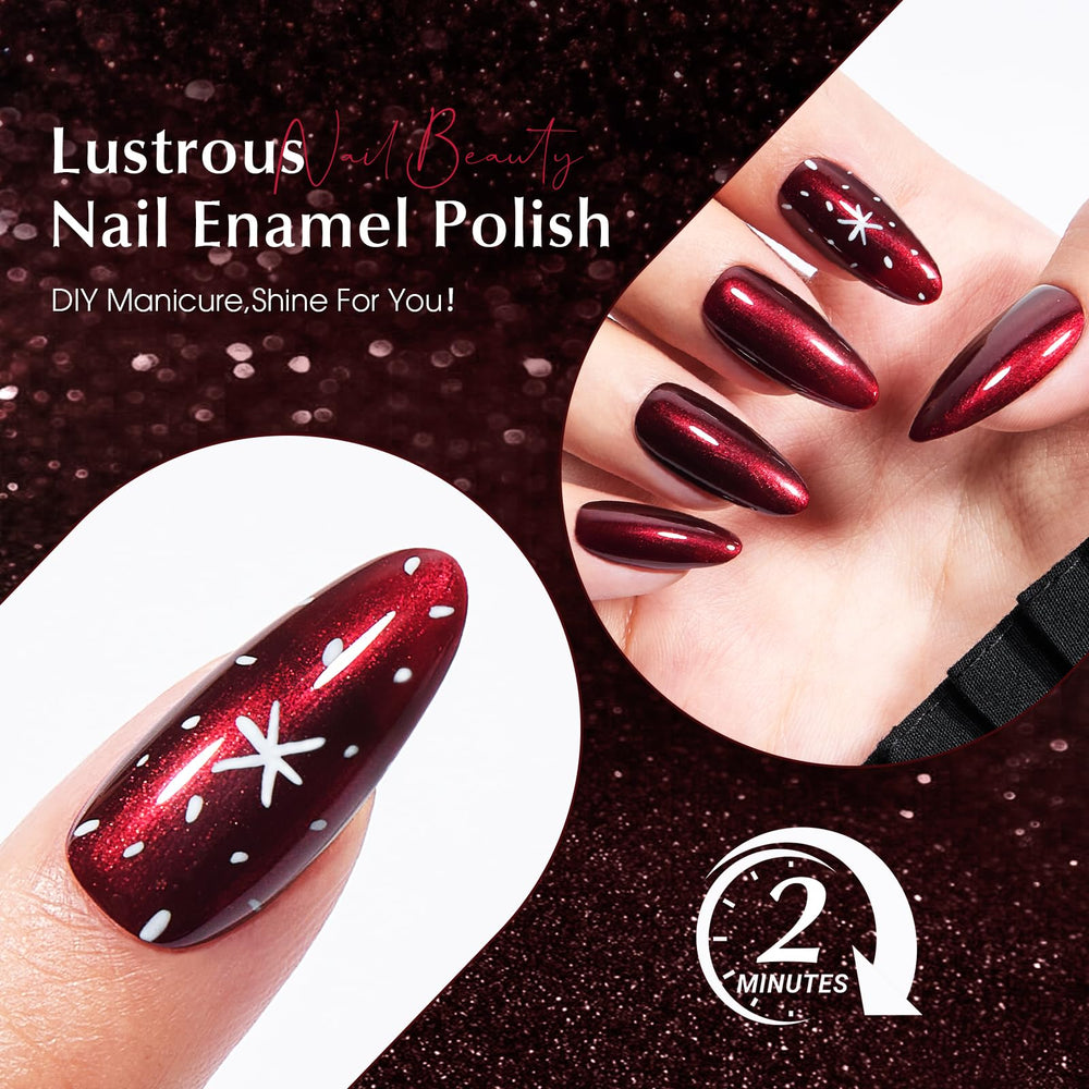 COSMOO polish in hand to show 12ml size and travel-friendly convenience
