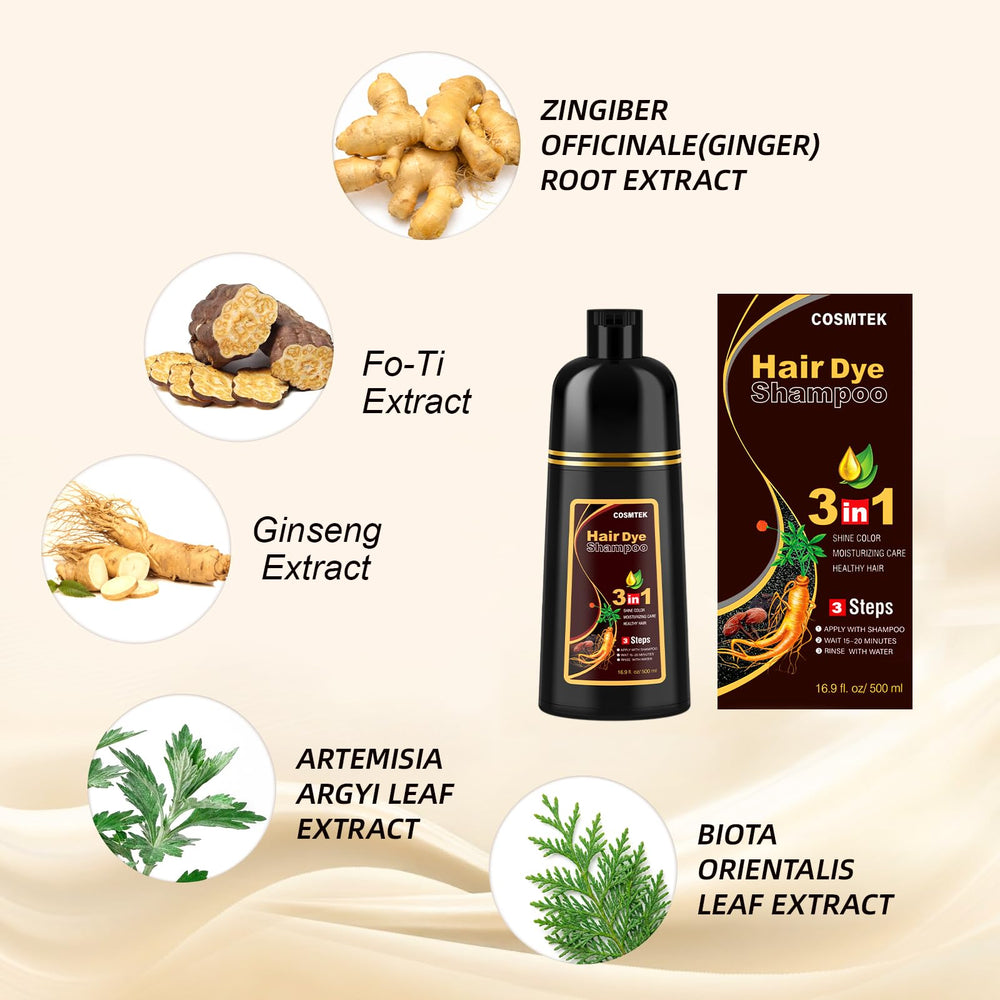 COSMTEK application on wet hair with gloved hands showing simple at-home use