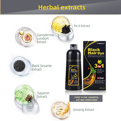 COSMTEK shampoo lather on dark hair demonstrating coverage and conditioning