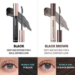 COSNORI mascara swatch texture showing smooth buildable finish