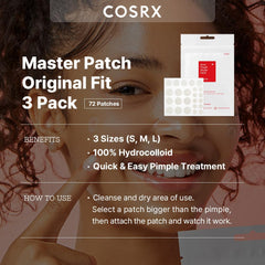 COSRX close-up of patch texture and thin profile highlighting discreet wear