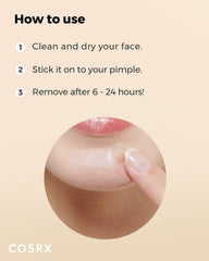 COSRX label and ingredient panel highlighting hypoallergenic, dermatologist-tested benefits