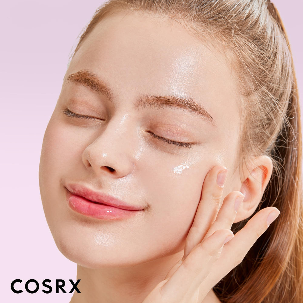 COSRX serum texture close-up showing lightweight toner-like consistency benefit