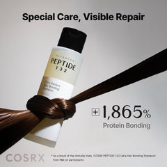 COSRX shampoo pouring into palm to demonstrate easy application and effective cleanse