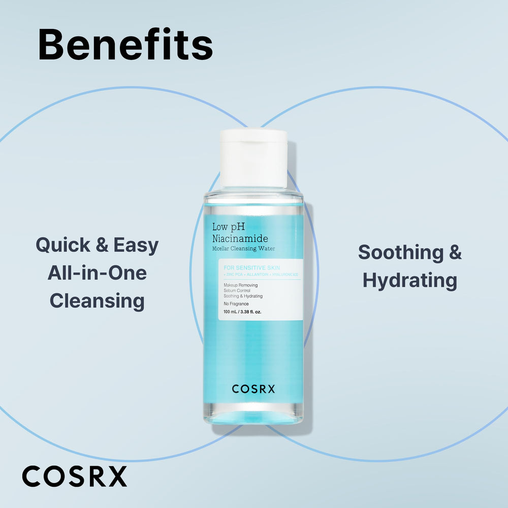 COSRX 100ml bottle held in hand showing travel-friendly 3.38 fl oz size