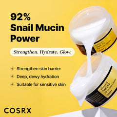 COSRX open jar texture highlighting silky cream and hydration