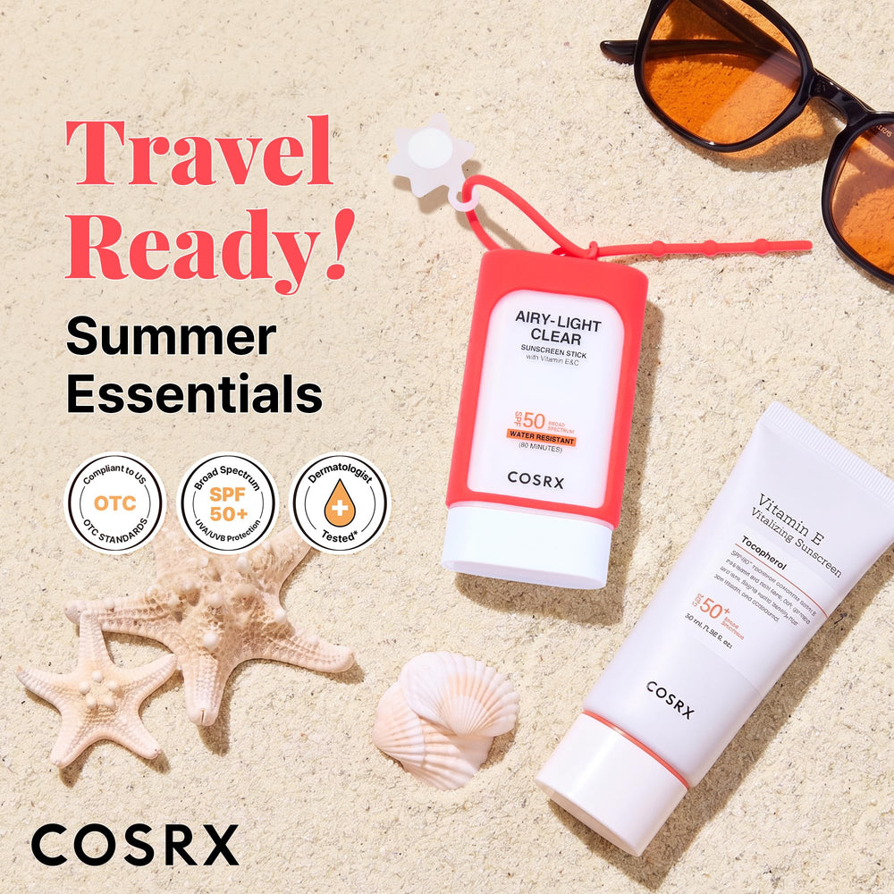 COSRX sunstick close-up gliding on for quick, mess-free reapplication