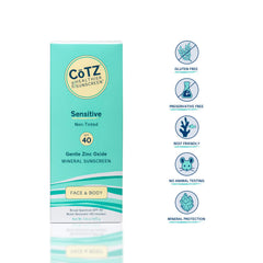 CōTZ sensitive cream texture close-up highlighting sheer finish