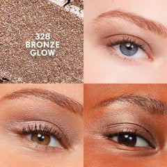 covergirl bronze glow swatch on arm demonstrating rich shimmer payoff