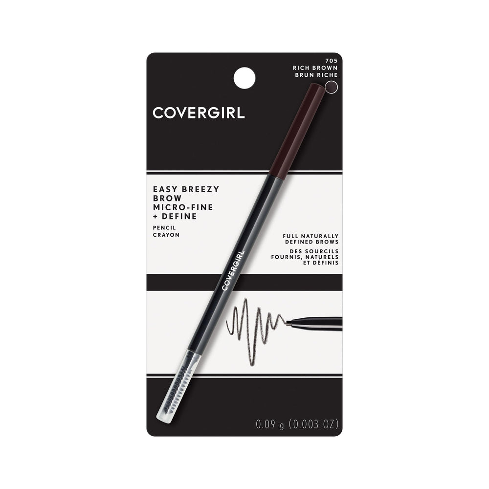 COVERGIRL single-stroke swatch on skin, demonstrates fine definition
