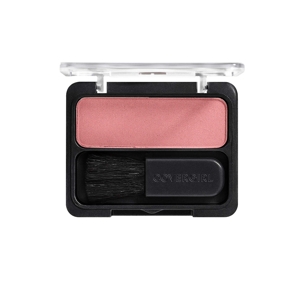 COVERGIRL blush applied on model cheek demonstrating natural finish benefit