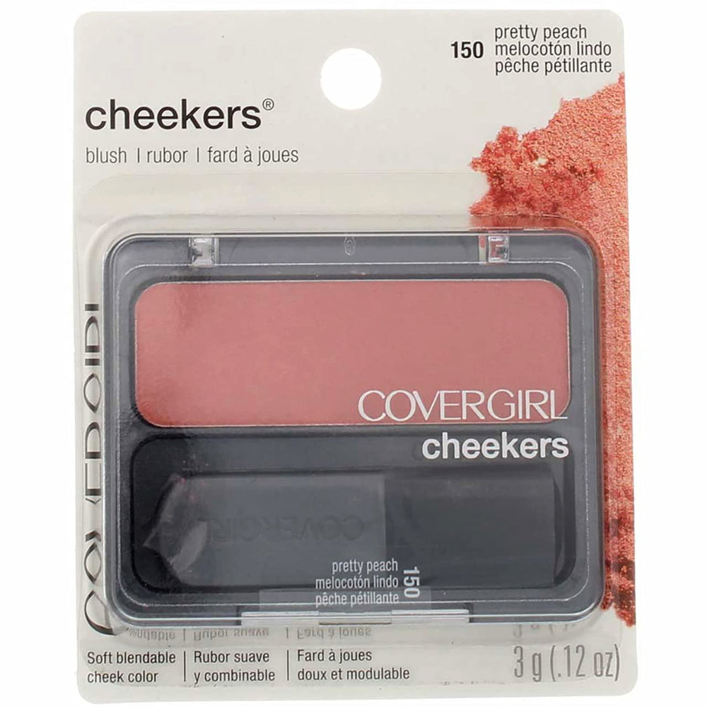 COVERGIRL Cheekers swatched on skin in lifestyle setting showing natural peach flush and subtle glow