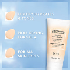 COVERGIRL rinse demonstration of foam washing away makeup, shows gentle removal