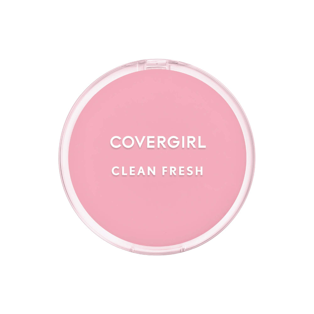 COVERGIRL pressed powder compact front view showing clean packaging and shade