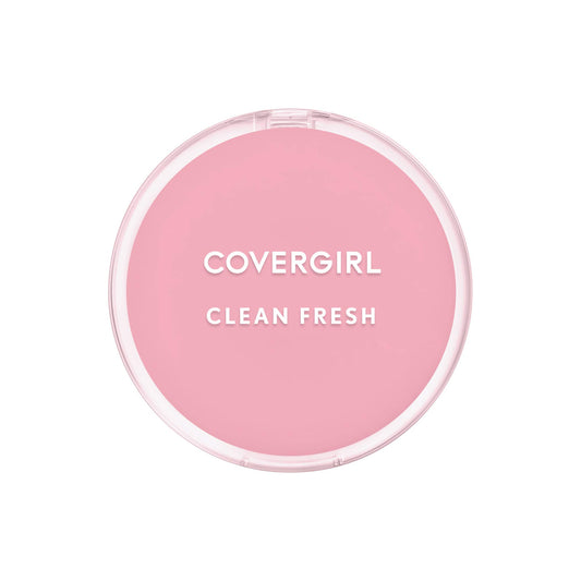 COVERGIRL powder compact front view showing sleek packaging and travel-ready design