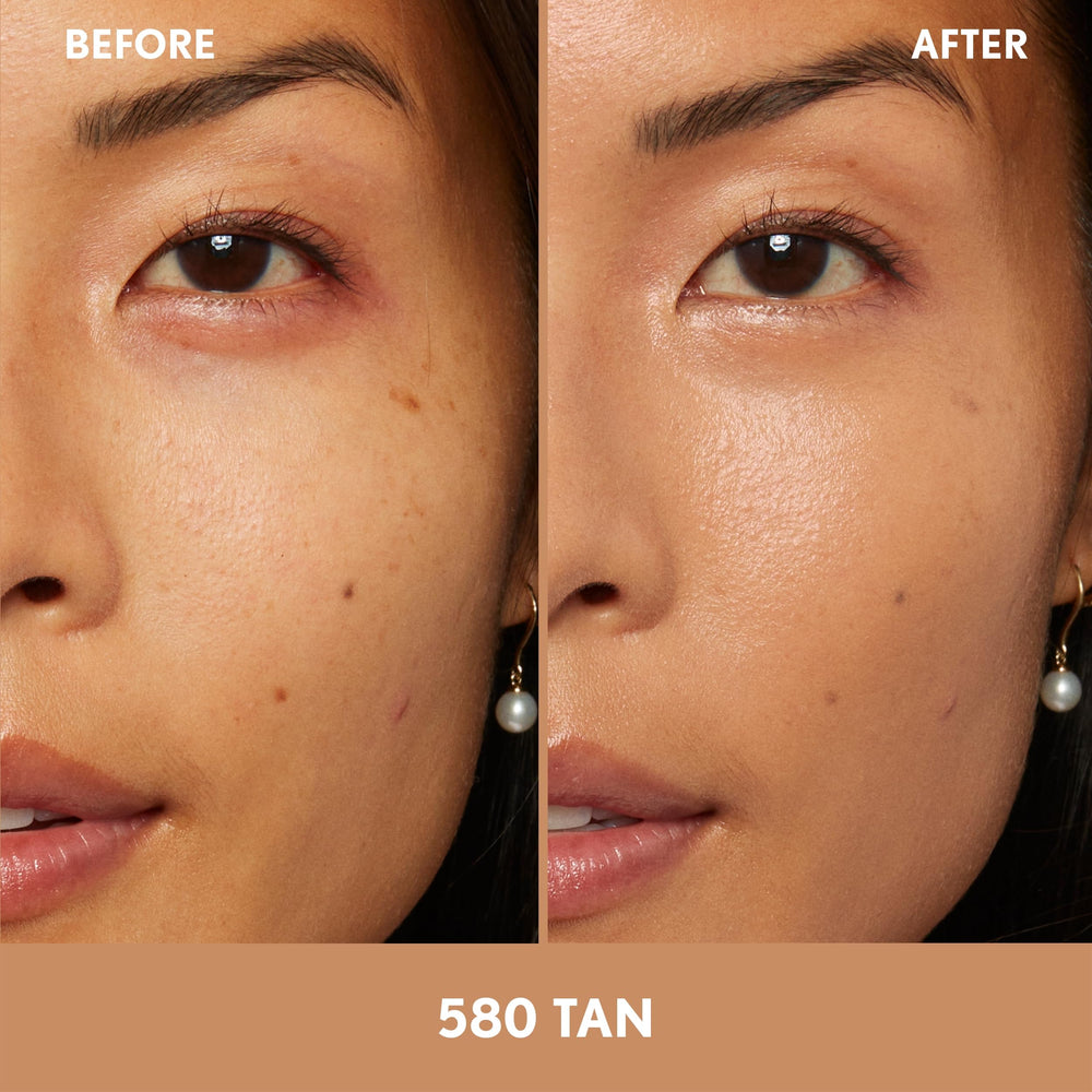 COVERGIRL swatches on arm in 580 Tan, illustrates blendable coverage