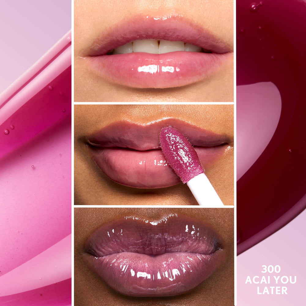 COVERGIRL gloss texture close-up highlighting lightweight non-sticky shine benefit